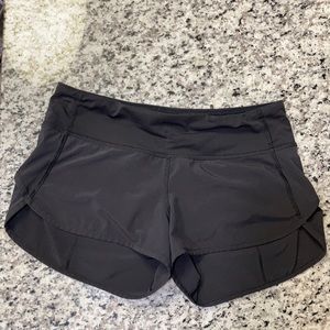 Lululemon black running shorts